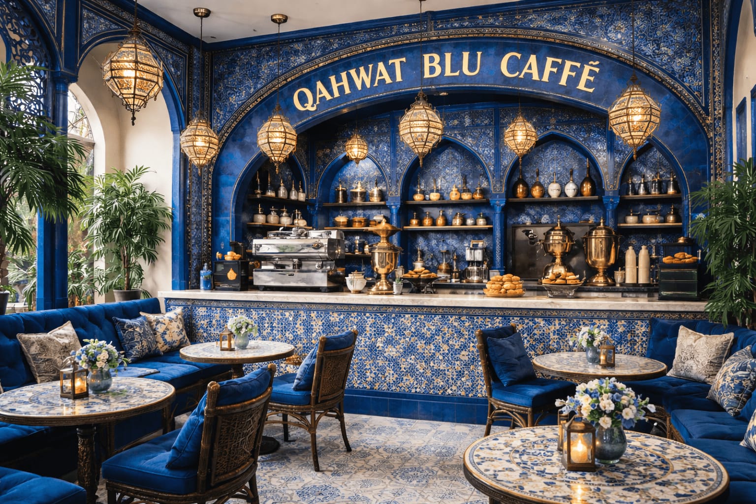 Qahwat Blu Caffè – interno del locale